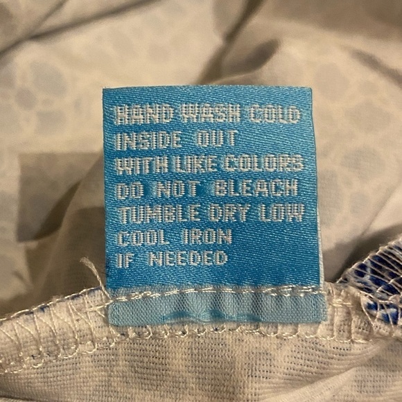 J. McLaughlin Print Tunic Catalina Cloth Navy Blue Light Blue Size Large - Picture 7 of 9